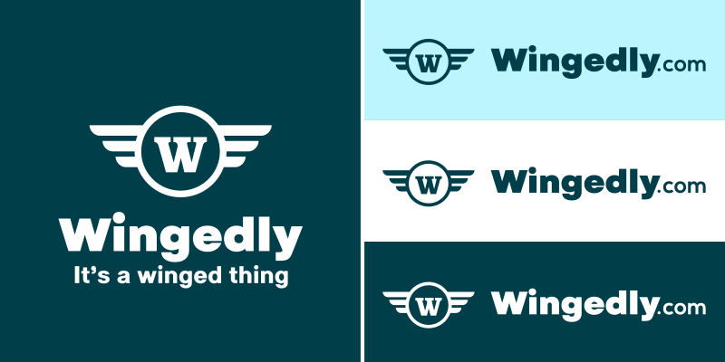Wingedly.com logo bundle image.